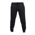 Black - Front - Skinnifit Mens Slim Cuffed Jogging Bottoms-Trousers