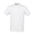 White - Front - Skinnifit Mens Fashion Short Sleeve Polo Shirt