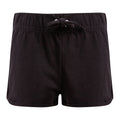 Black- Black - Front - Skinni Minni Childrens-Kids Retro Sports Shorts