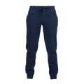 Navy - Front - Skinni Minni Childrens-Kids Slim Cuffed Jogging Bottoms-Trousers