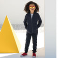 Navy - Back - Skinni Minni Childrens-Kids Slim Cuffed Jogging Bottoms-Trousers