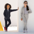 Navy - Side - Skinni Minni Childrens-Kids Slim Cuffed Jogging Bottoms-Trousers