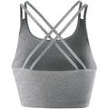 Sport Grey Marl - Back - Spiro Womens-Ladies Fitness Sleeveless Crop Top