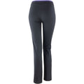 Black - Lavender - Side - Spiro Womens-Ladies Fitness Trousers-Bottoms