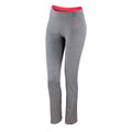 Sport Grey Marl - Hot Coral - Front - Spiro Womens-Ladies Fitness Trousers-Bottoms