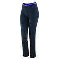 Black - Lavender - Front - Spiro Womens-Ladies Fitness Trousers-Bottoms