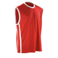 Red - White - Front - Spiro Mens Basketball Quick Dry Sleeveless Top