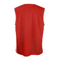 Red - White - Back - Spiro Mens Basketball Quick Dry Sleeveless Top