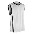 White - Black - Front - Spiro Mens Basketball Quick Dry Sleeveless Top