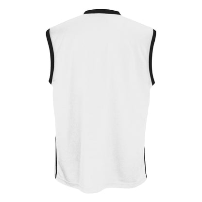 White - Black - Back - Spiro Mens Basketball Quick Dry Sleeveless Top
