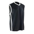 Black - White - Front - Spiro Mens Basketball Quick Dry Sleeveless Top