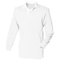 White-White - Front - Front Row Long Sleeve Classic Rugby Polo Shirt