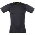 Black - Black - Front - Tombo Teamsport Mens Slim Fit Short Sleeve T-Shirt