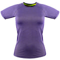 Purple Marl - Purple - Front - Tombo Teamsport Womens-Ladies Slim Fit Short Sleeve T-Shirt