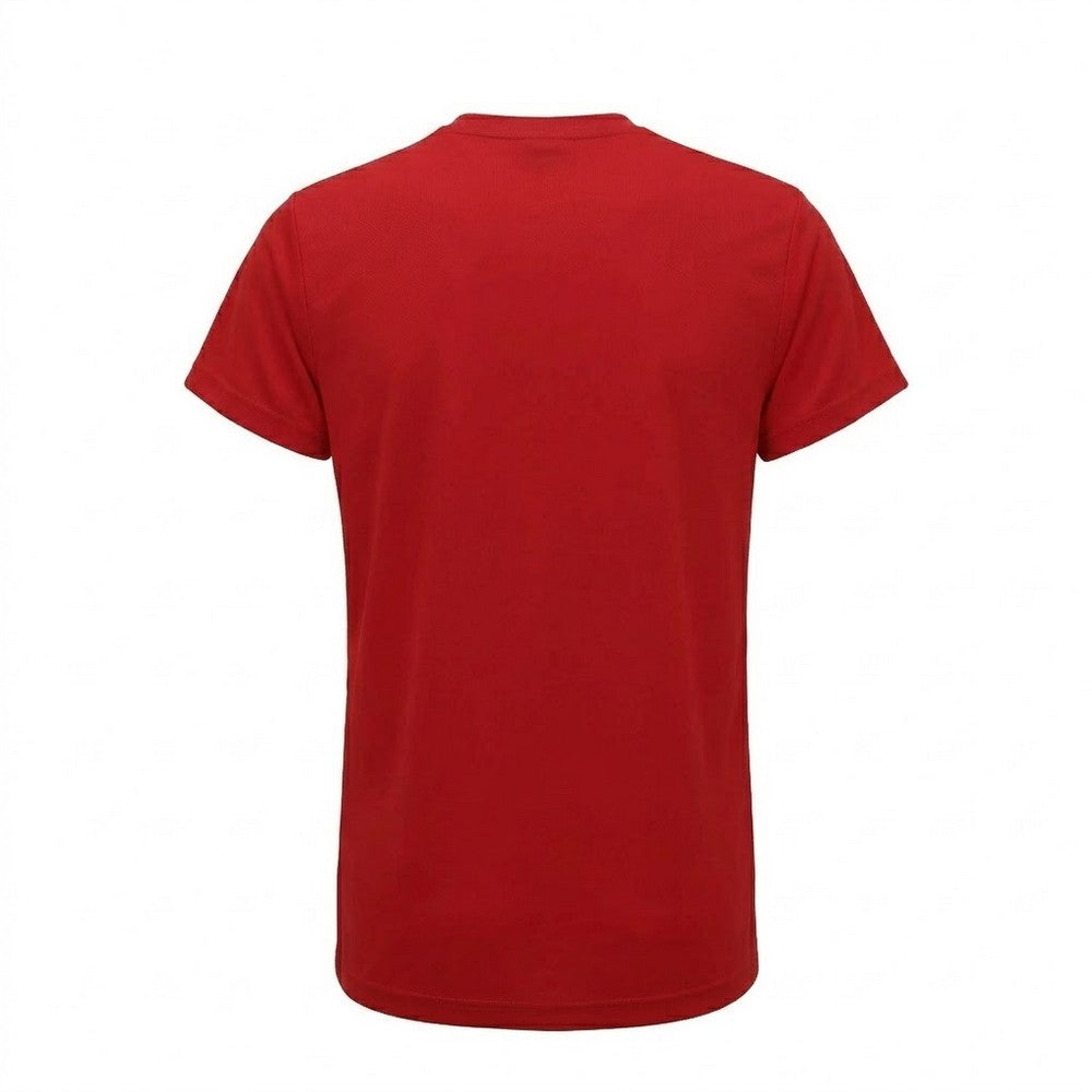 Fire Red - Back - Tri Dri Mens Short Sleeve Lightweight Fitness T-Shirt