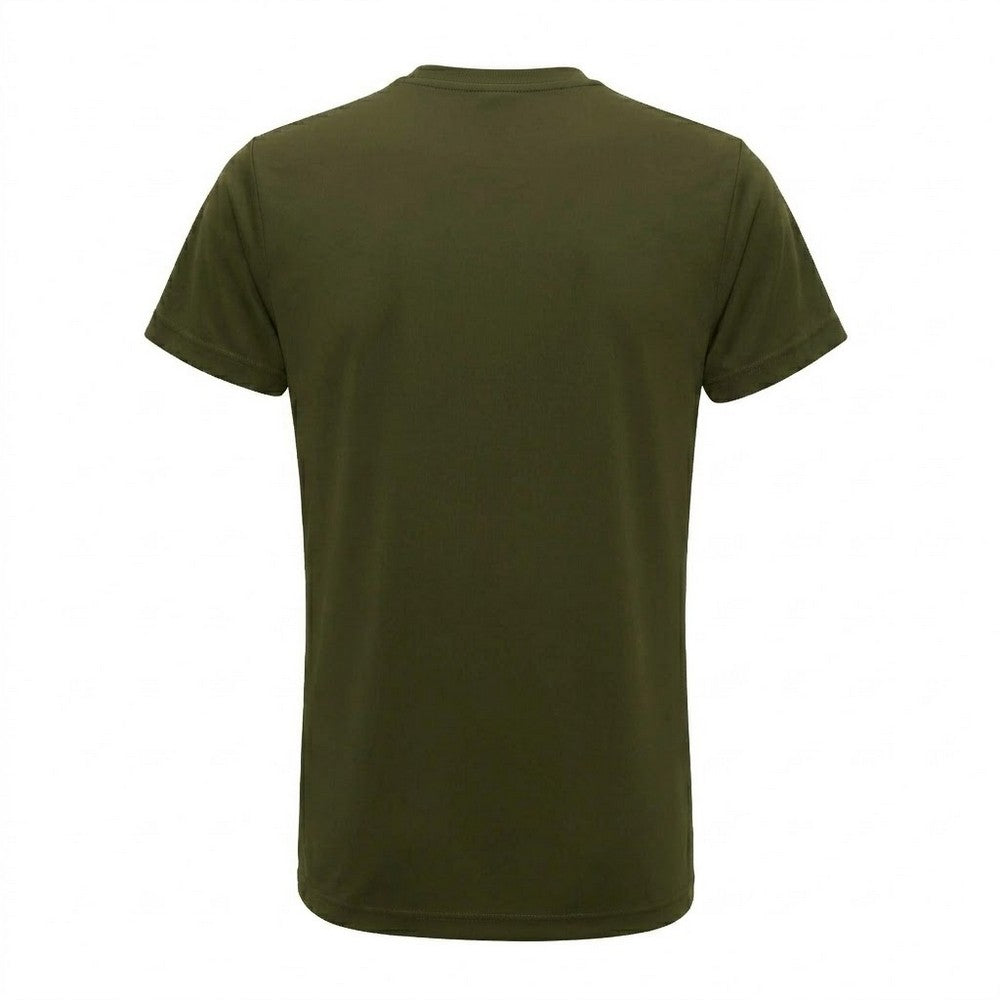 Olive - Back - Tri Dri Mens Short Sleeve Lightweight Fitness T-Shirt