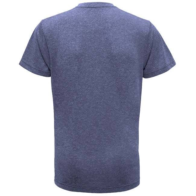 Blue Melange - Back - Tri Dri Mens Short Sleeve Lightweight Fitness T-Shirt