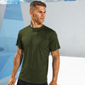Olive - Back - Tri Dri Mens Short Sleeve Lightweight Fitness T-Shirt