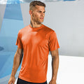 Orange - Back - Tri Dri Mens Short Sleeve Lightweight Fitness T-Shirt