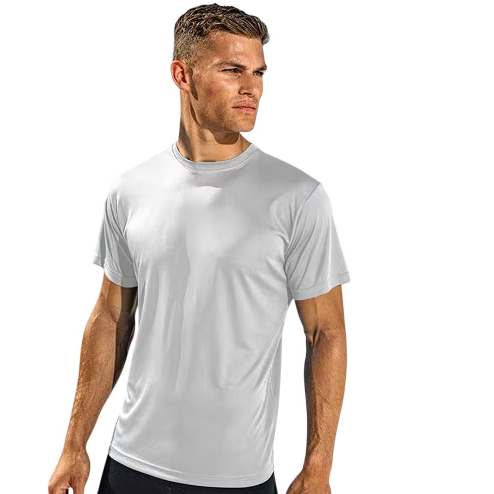 White - Back - Tri Dri Mens Short Sleeve Lightweight Fitness T-Shirt