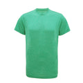 Green Melange - Front - Tri Dri Mens Short Sleeve Lightweight Fitness T-Shirt