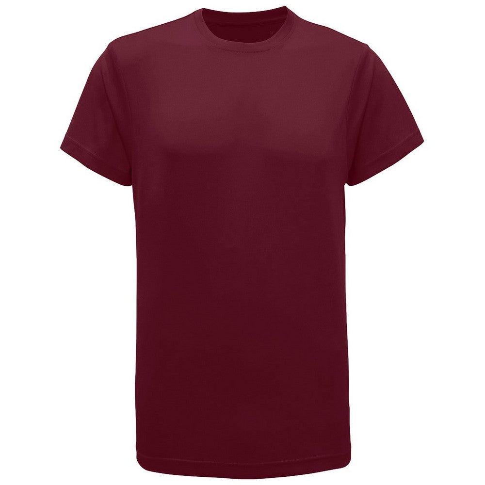 Burgundy - Front - Tri Dri Mens Short Sleeve Lightweight Fitness T-Shirt