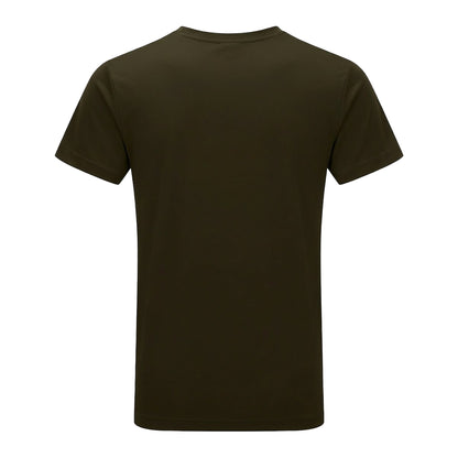 Army Green - Back - Tri Dri Mens Short Sleeve Lightweight Fitness T-Shirt