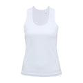 White - Front - Tri Dri Womens-Ladies Panelled Fitness Sleeveless Vest