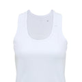 White - Back - Tri Dri Womens-Ladies Panelled Fitness Sleeveless Vest