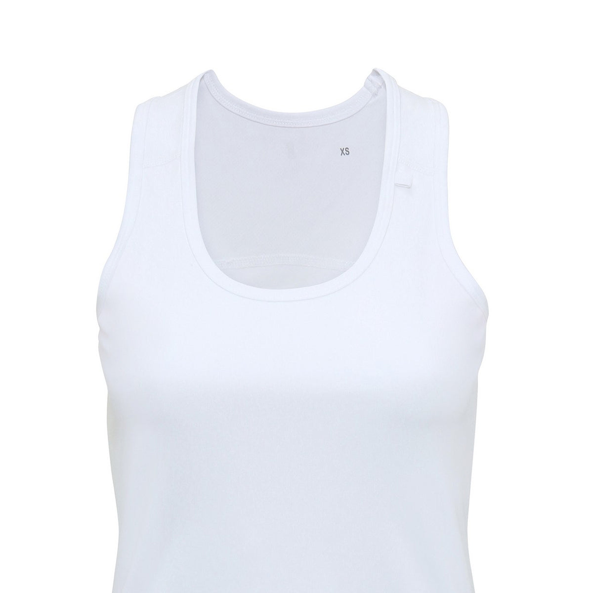 White - Back - Tri Dri Womens-Ladies Panelled Fitness Sleeveless Vest