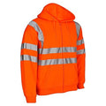 Orange - Side - Yoko Mens High Visibility Pull-Over Hoodie