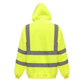 Yellow - Back - Yoko Mens High Visibility Pull-Over Hoodie