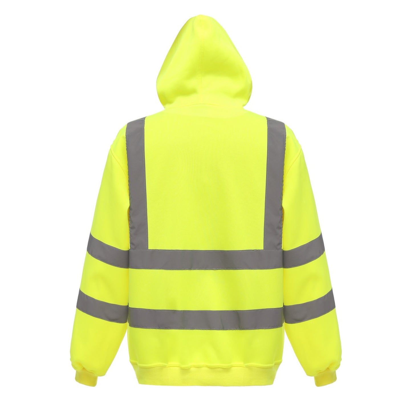 Yellow - Back - Yoko Mens High Visibility Pull-Over Hoodie