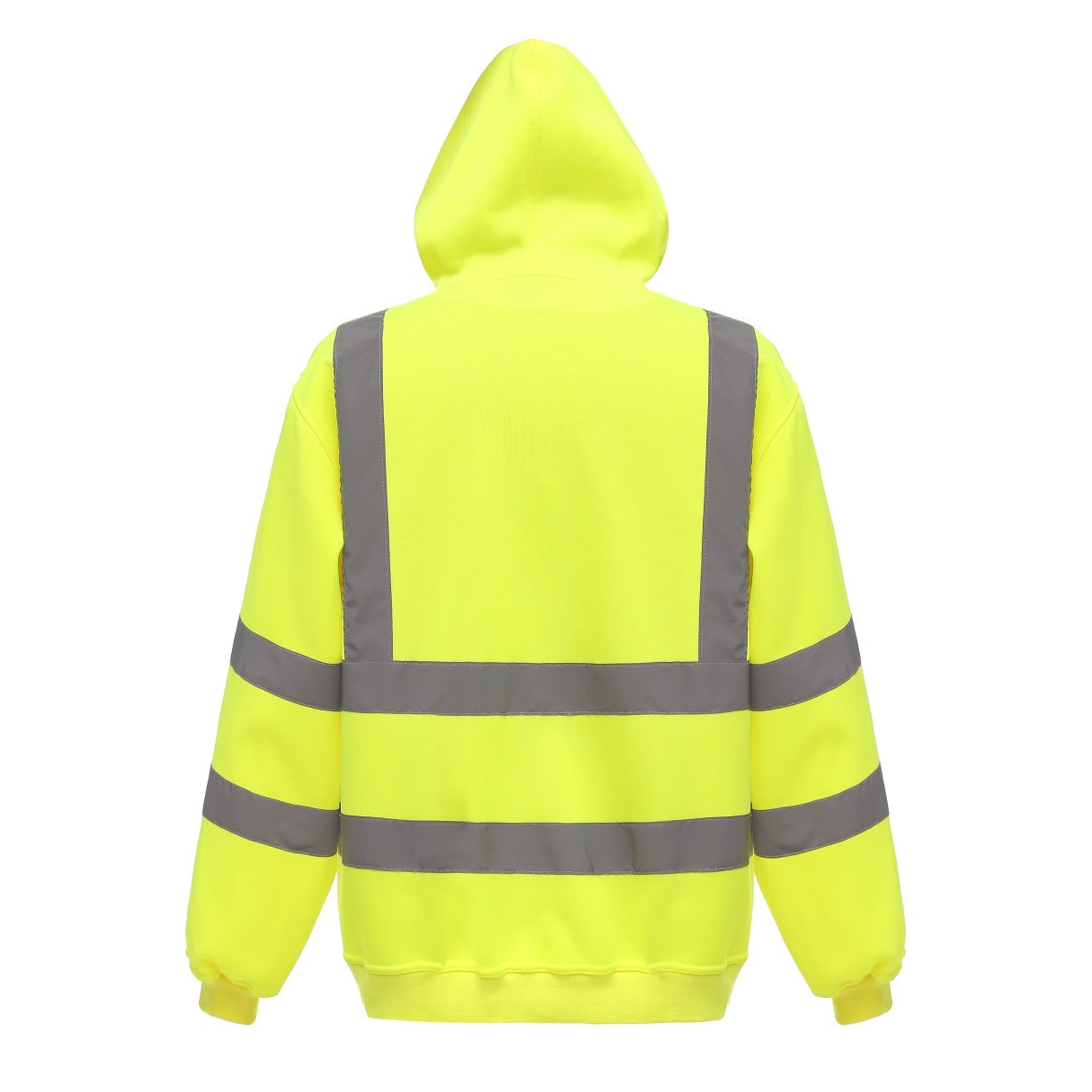 Yellow - Back - Yoko Mens High Visibility Pull-Over Hoodie