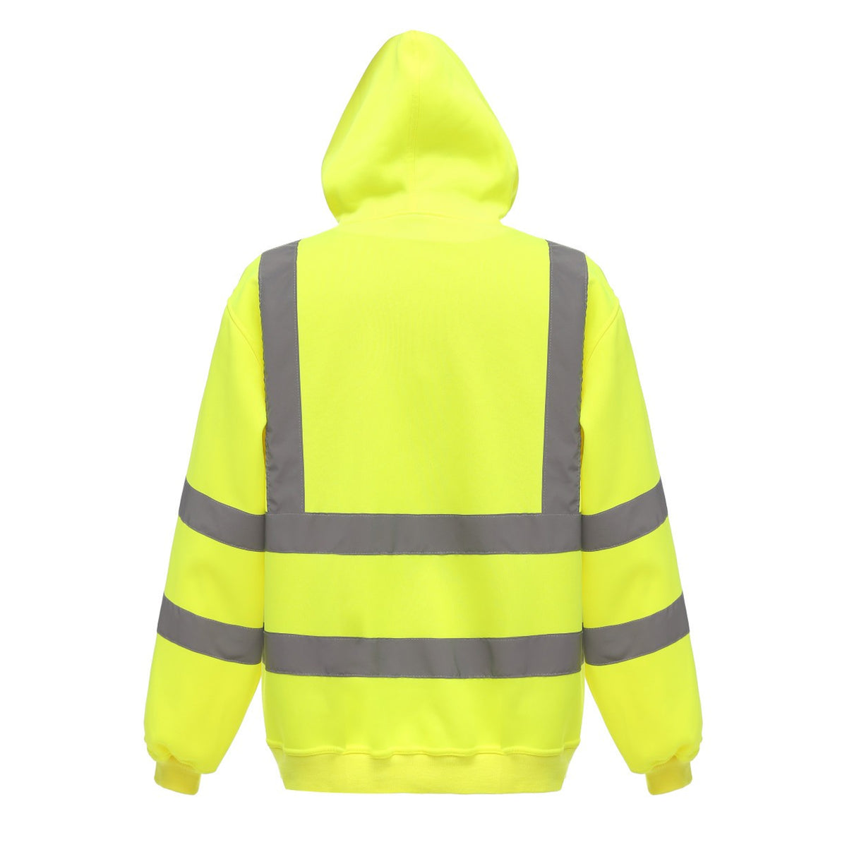 Yellow - Back - Yoko Mens High Visibility Pull-Over Hoodie
