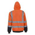 Orange-Navy - Side - Yoko Mens High Visibility Pull-Over Hoodie