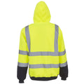 Yellow-Navy - Back - Yoko Mens High Visibility Pull-Over Hoodie
