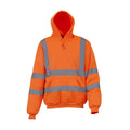 Orange - Front - Yoko Mens High Visibility Pull-Over Hoodie