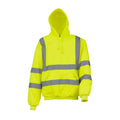 Yellow - Front - Yoko Mens High Visibility Pull-Over Hoodie