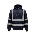 Navy - Front - Yoko Mens High Visibility Pull-Over Hoodie