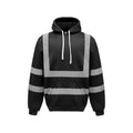 Black - Front - Yoko Mens High Visibility Pull-Over Hoodie