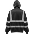 Black - Back - Yoko Mens High Visibility Pull-Over Hoodie