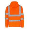 Orange - Back - Yoko Mens High Visibility Pull-Over Hoodie