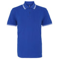 Royal- White - Front - Asquith & Fox Mens Classic Fit Tipped Polo Shirt