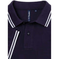 Navy- White - Back - Asquith & Fox Mens Classic Fit Tipped Polo Shirt