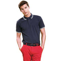 Navy- White - Lifestyle - Asquith & Fox Mens Classic Fit Tipped Polo Shirt