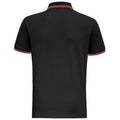 Black- Orange - Back - Asquith & Fox Mens Classic Fit Tipped Polo Shirt