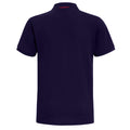 Navy- Red - Back - Asquith & Fox Mens Classic Fit Contrast Polo Shirt