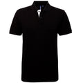 Black- White - Front - Asquith & Fox Mens Classic Fit Contrast Polo Shirt