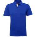 Royal- White - Front - Asquith & Fox Mens Classic Fit Contrast Polo Shirt